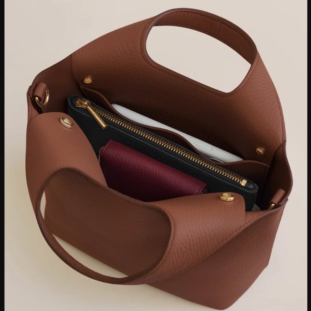 NWT Cuyana Mini System Tote in Dark Chestnut - Picture 4 of 13